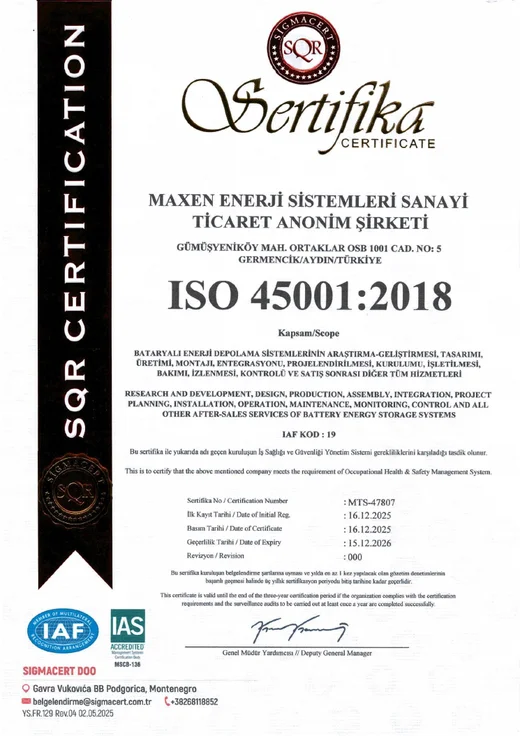 ISO 45001 Occupational Health & Safety