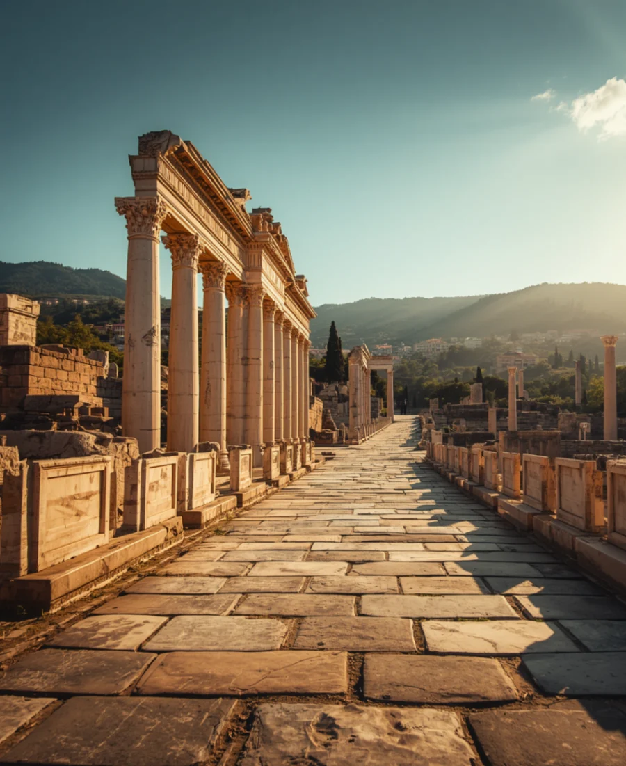 Ancient Ephesus at sunset